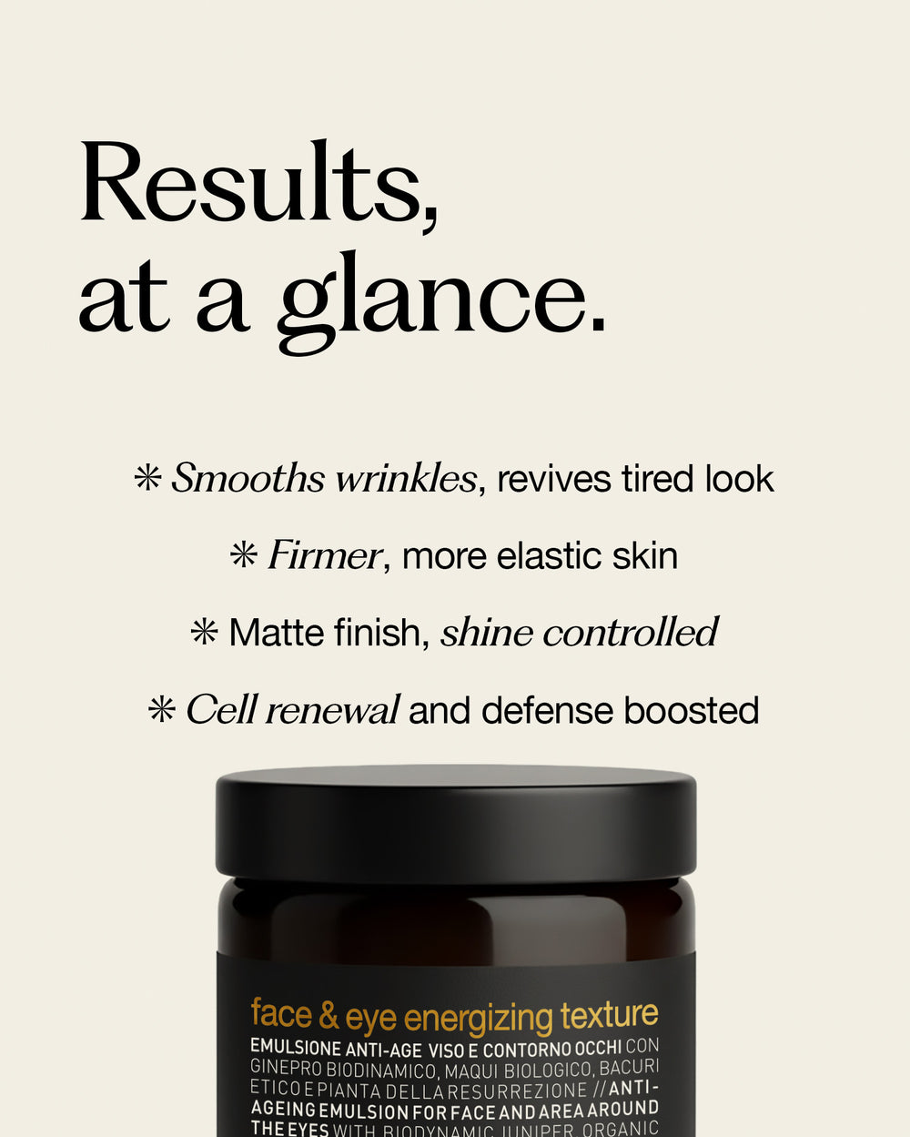 face & eye energizing texture