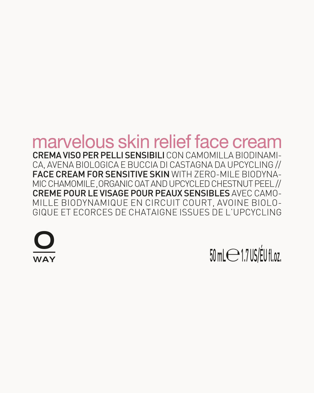 marvelous skin relief face cream oway label mobileonly