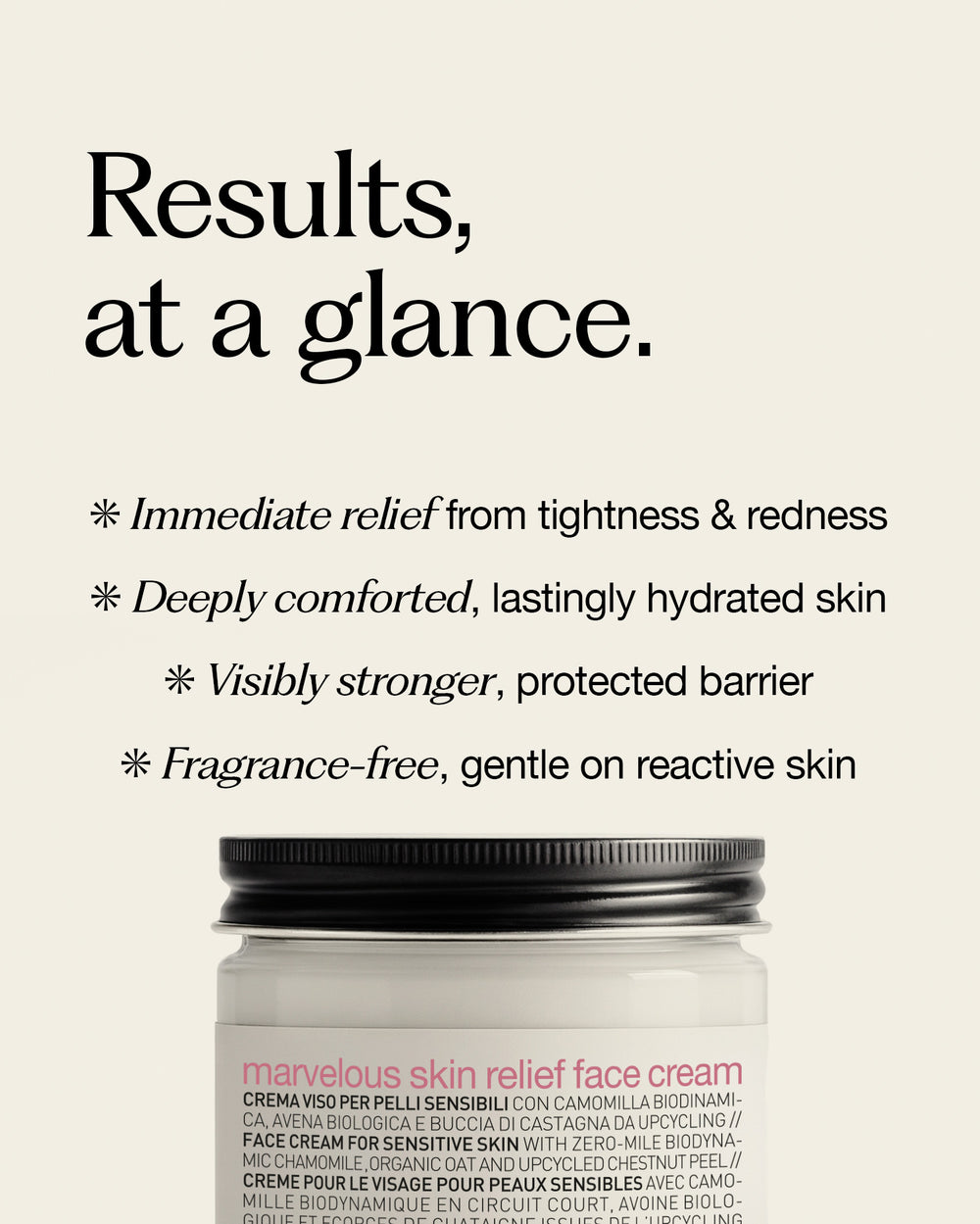 marvelous skin relief face cream