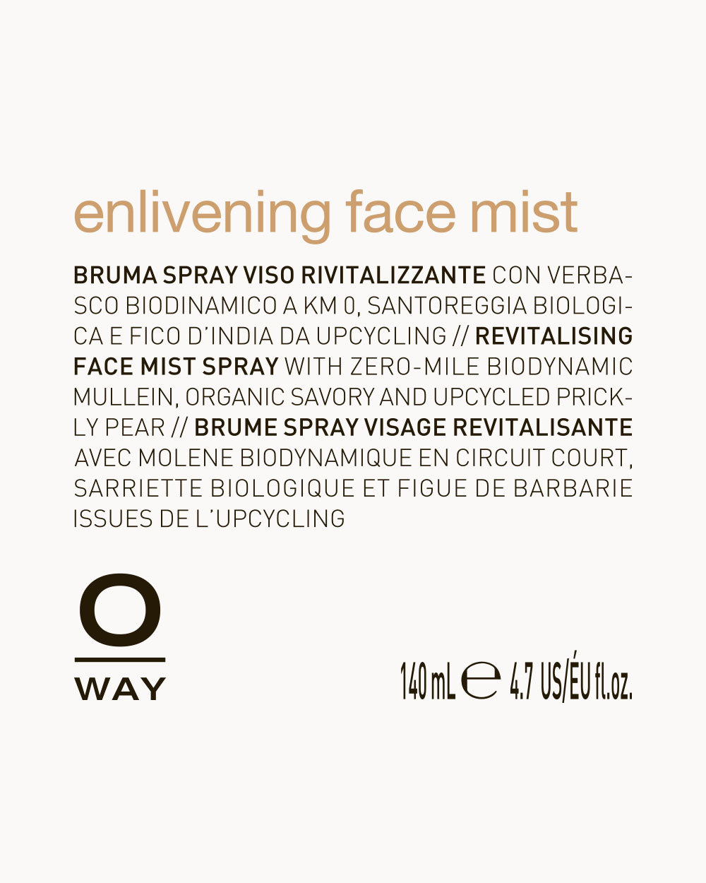 enlivening face mist oway label mobileonly