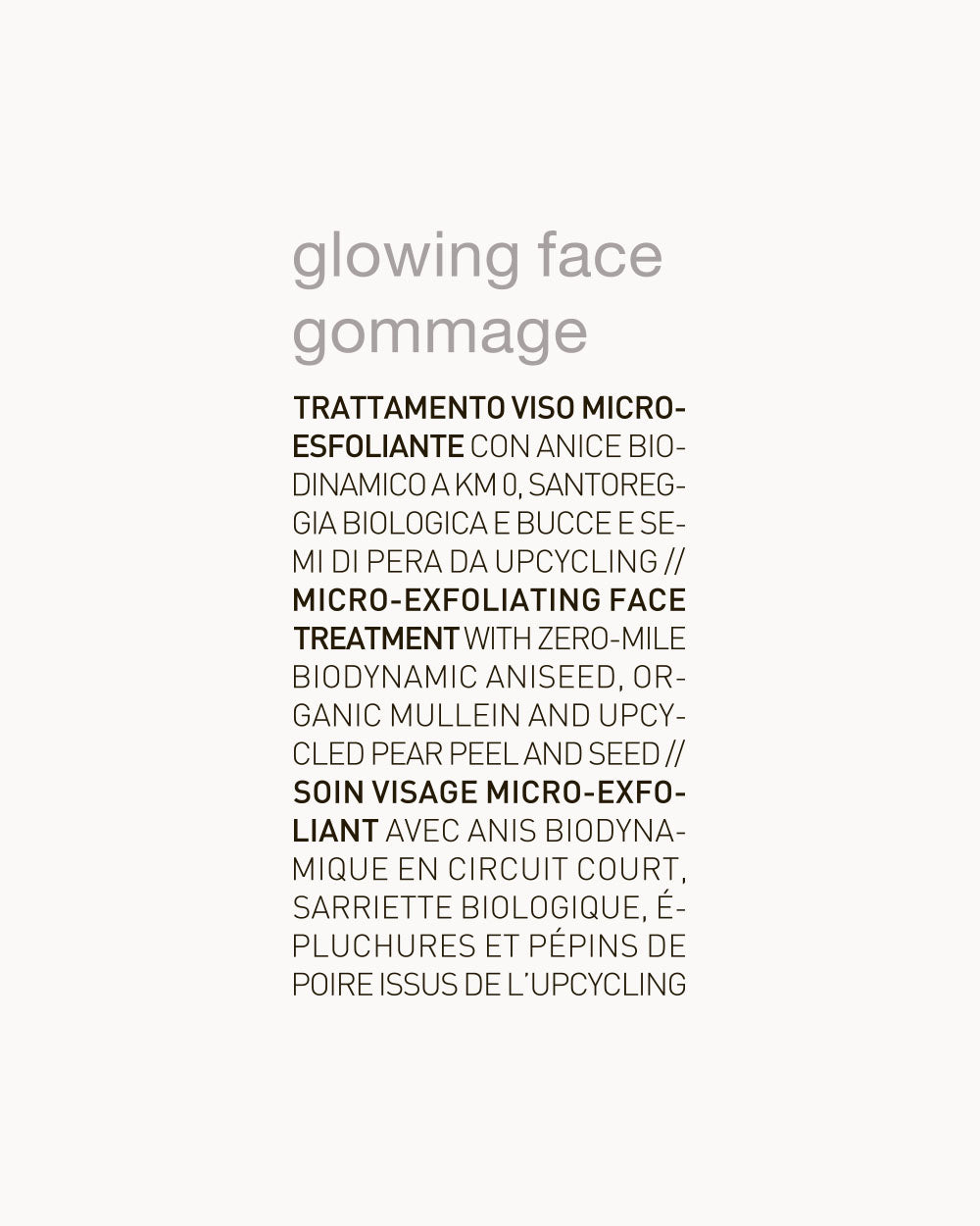 glowing face gommage oway label mobileonly