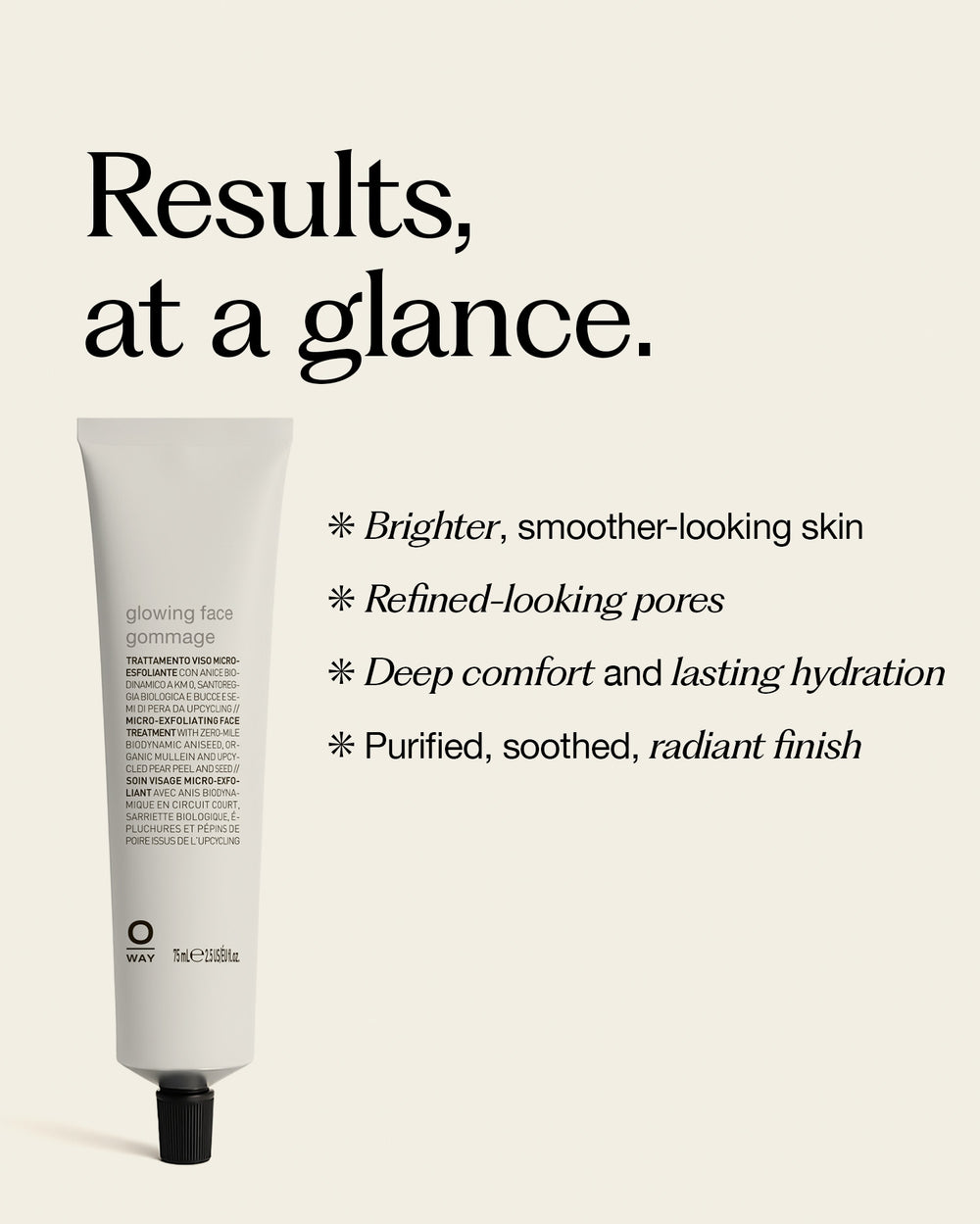 glowing face gommage