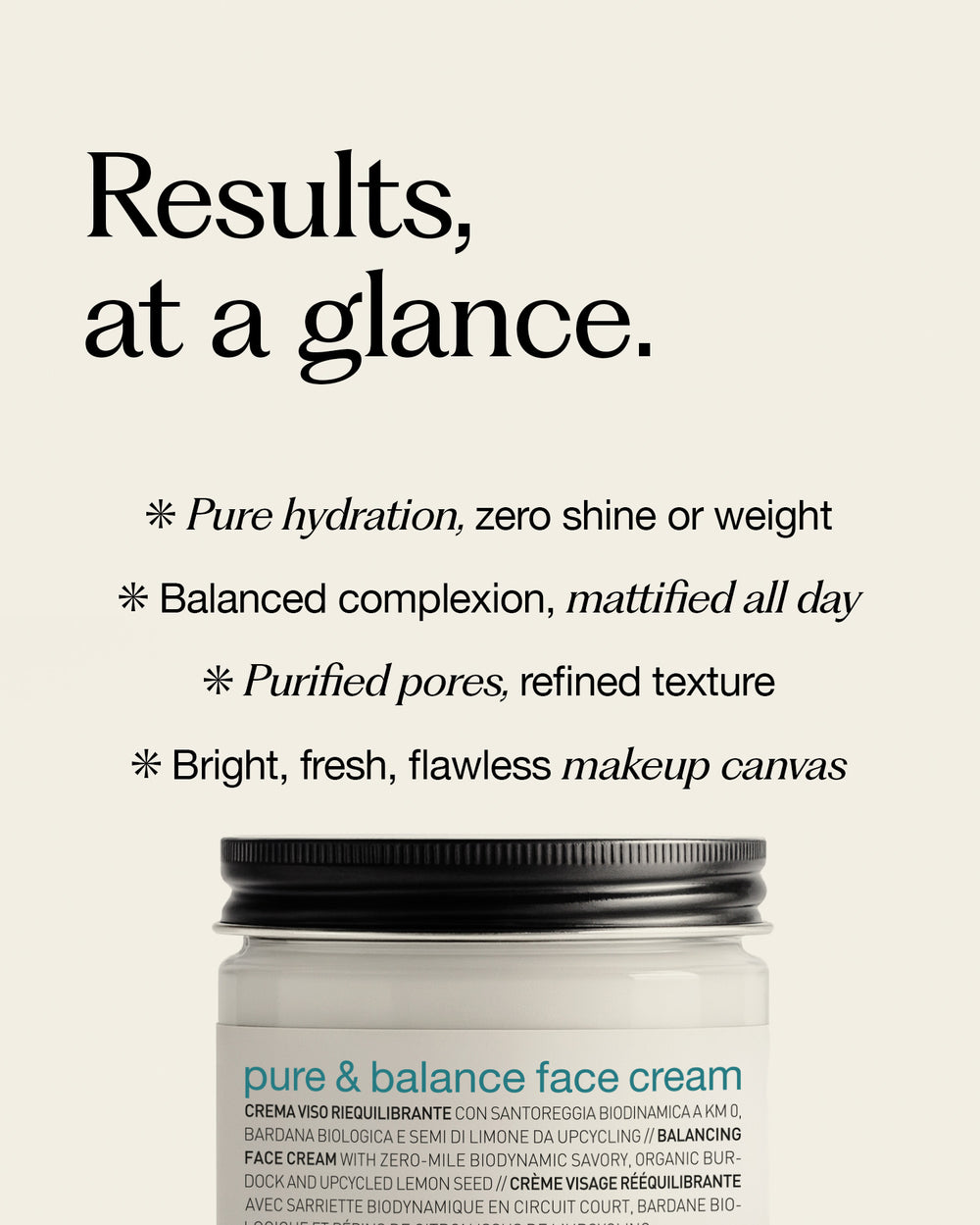 pure & balance face cream