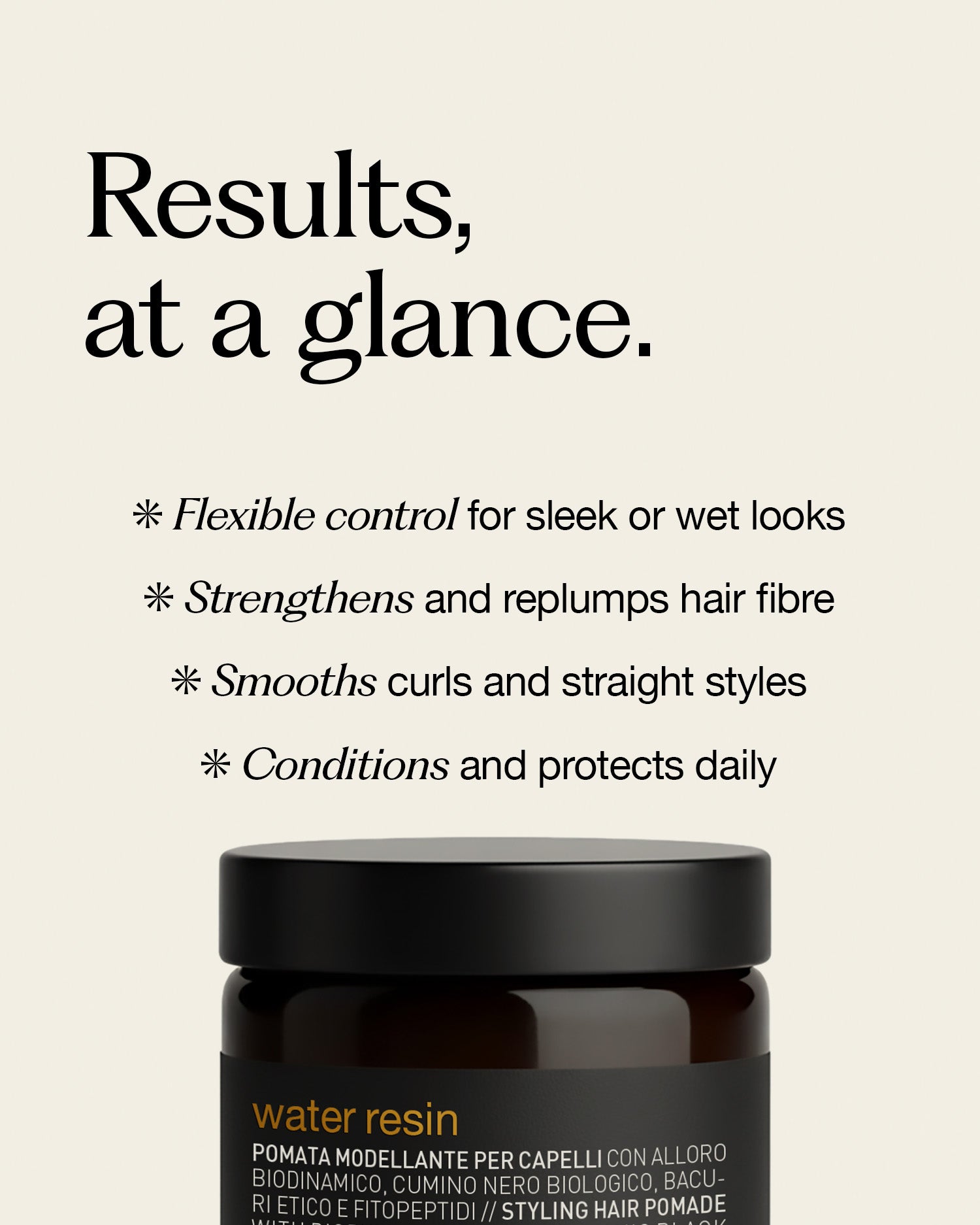 water resin: hair styling pomade | OWAY