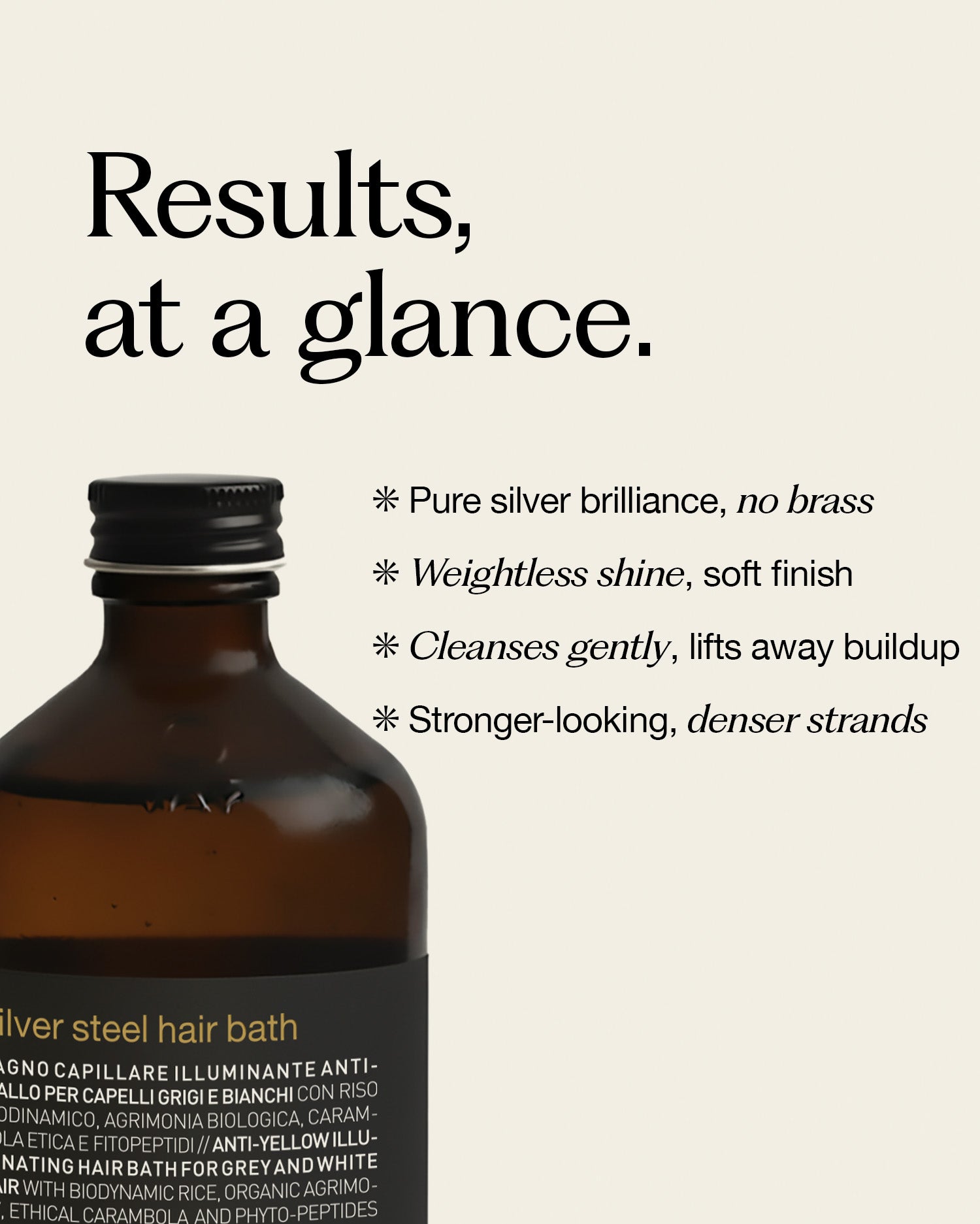 Silver Steel Hair Bath – Gentle Cleanser for Grey & White Hair