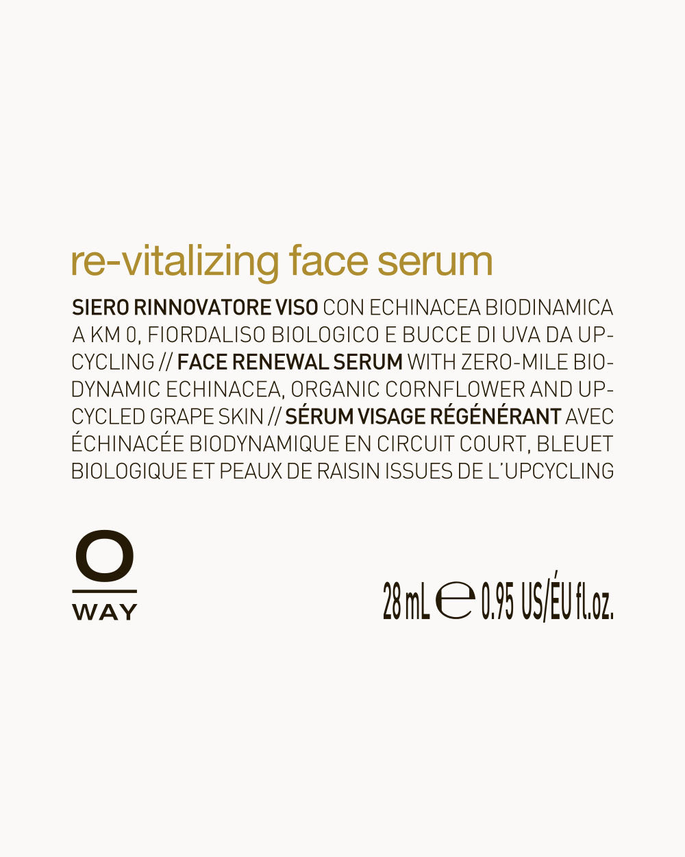 re-vitalizing face serum oway label mobileonly