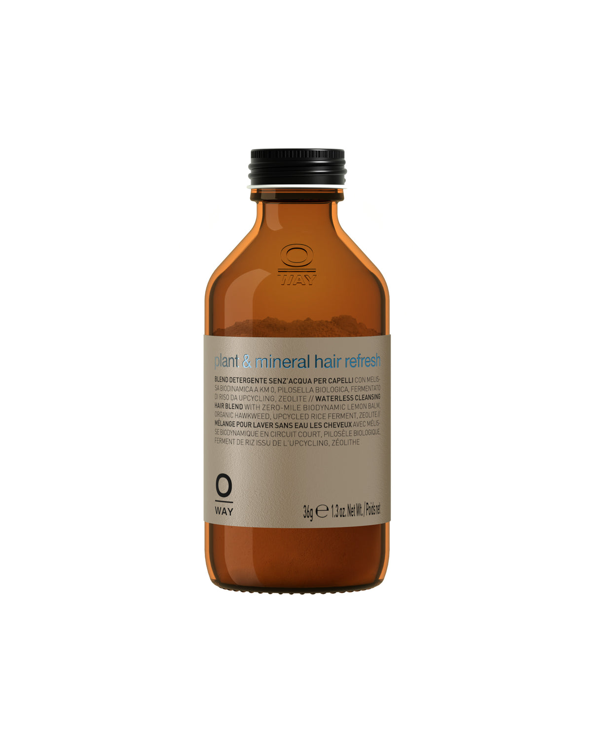 Plant & mineral refresh dry shampoo, cleansing and volumizing powder that refreshes hair and absorbs oil