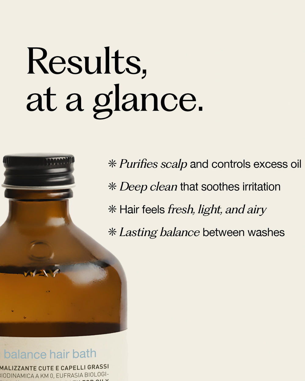 sebum balance hair bath