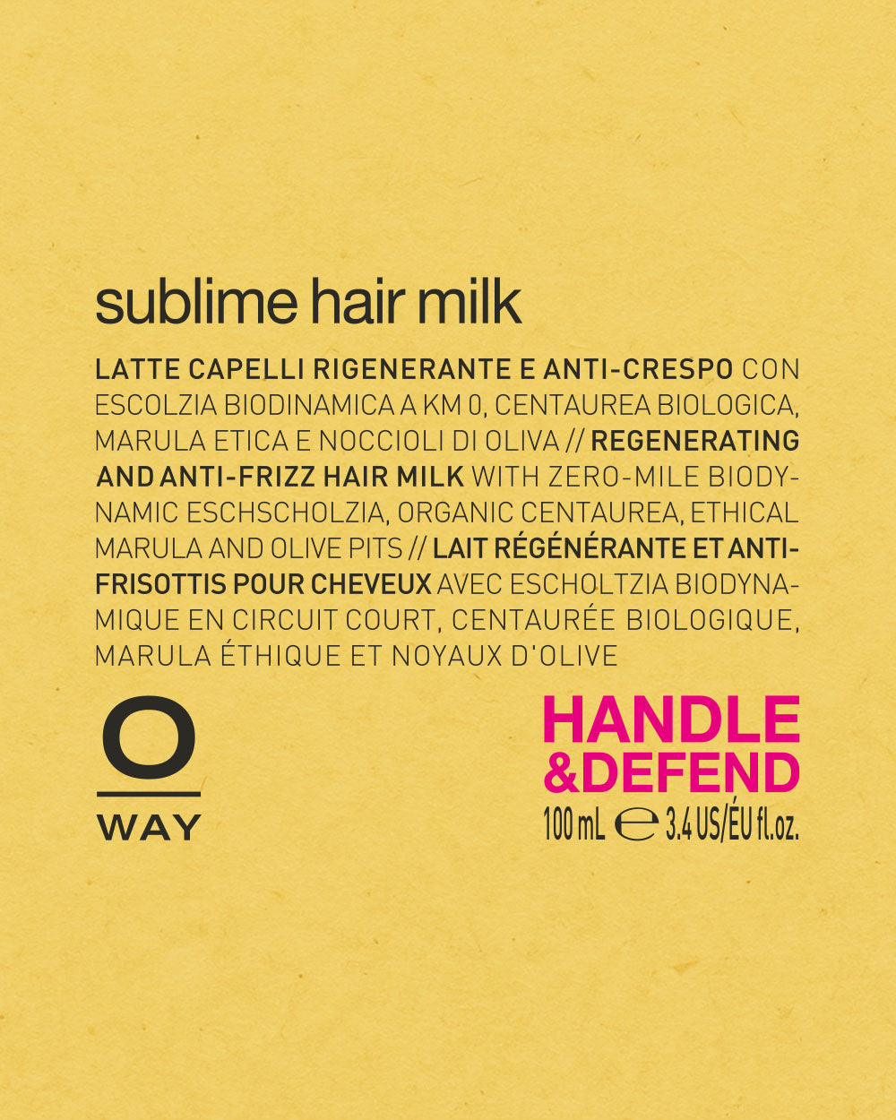 Sublime Hair Milk – Regenerating Anti-Frizz Milk for Shine
