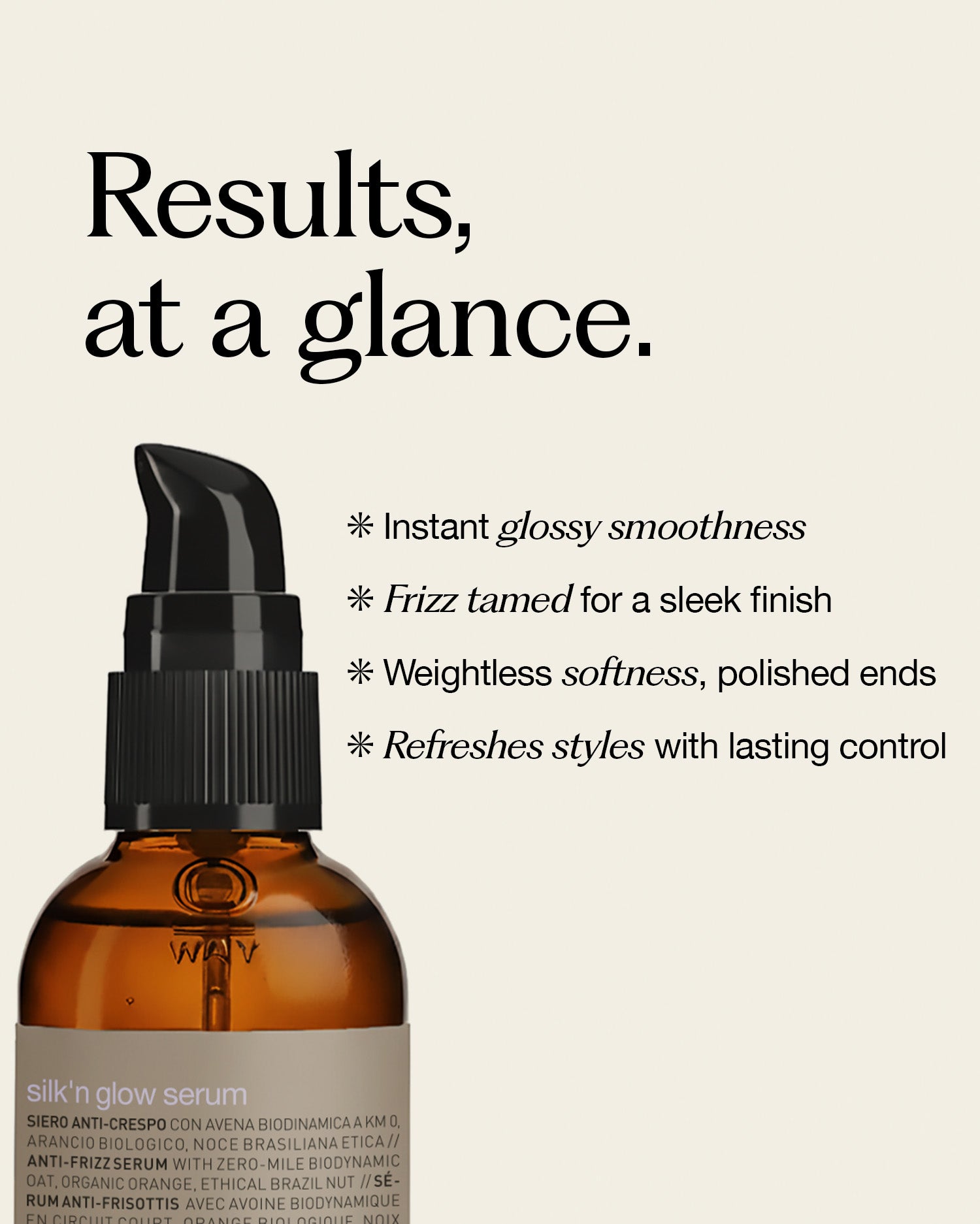 Silk'n Glow Serum – Anti-Frizz Shine Serum for Dry Hair | Oway