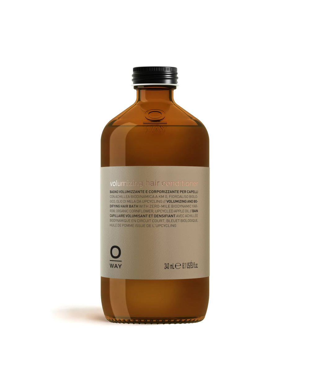 Volumizing hair conditioner, 240 mL amber glass bottle