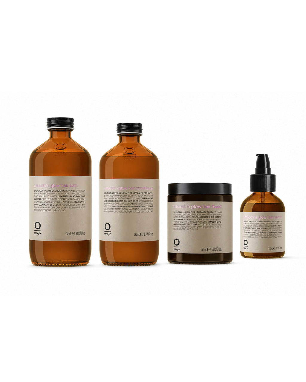 Anti-Frizz Complete Routine – 4-Step Smoothing Hair Kit | Oway