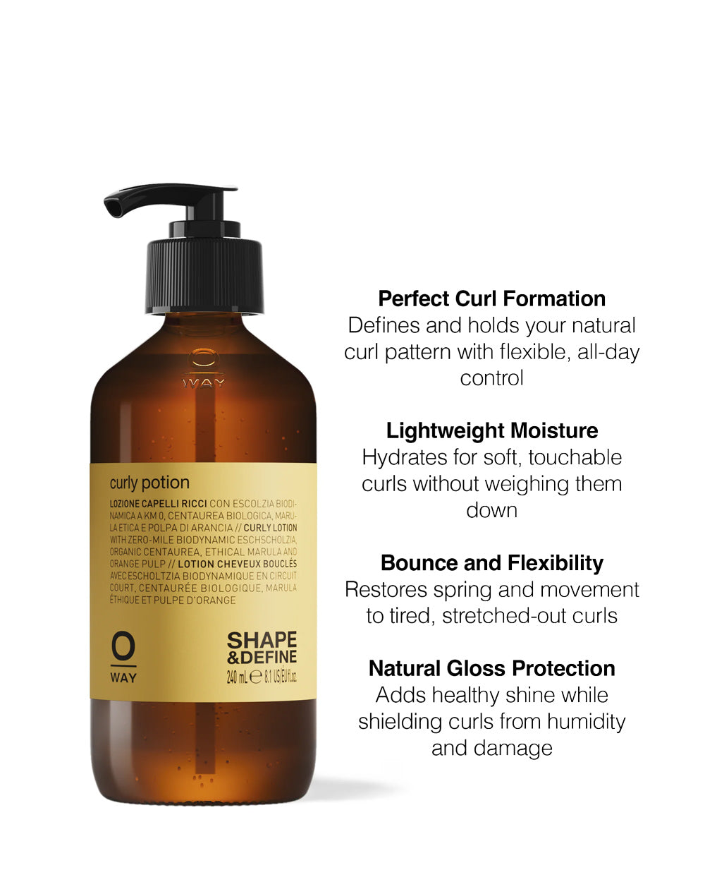 curly potion: lotion for curly hair 240 ml | OWAY